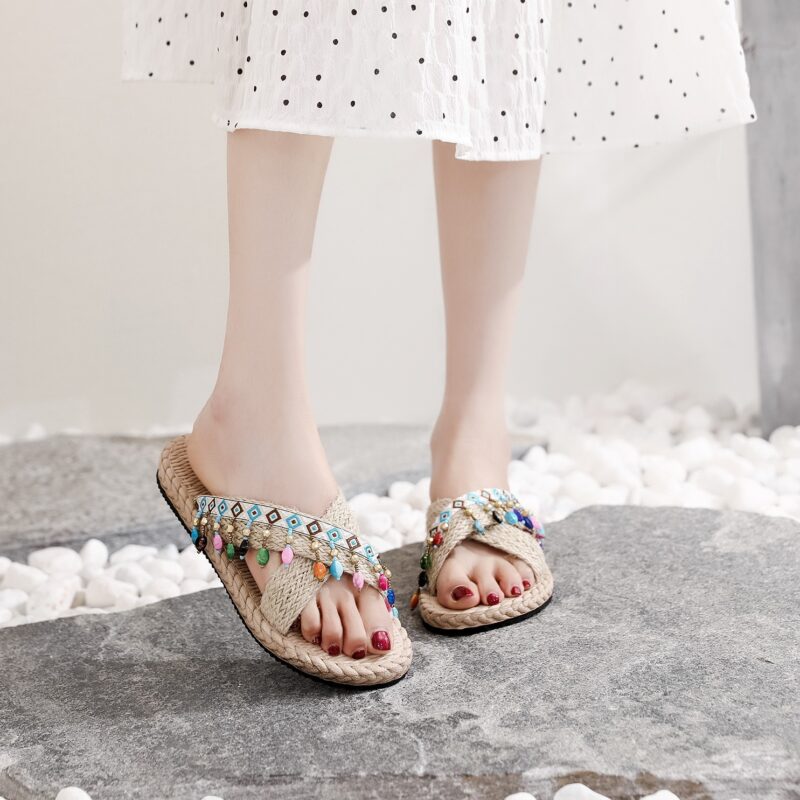 Chinelo Feminino Estilo Boêmio de Xishuangbanna W50_543029243