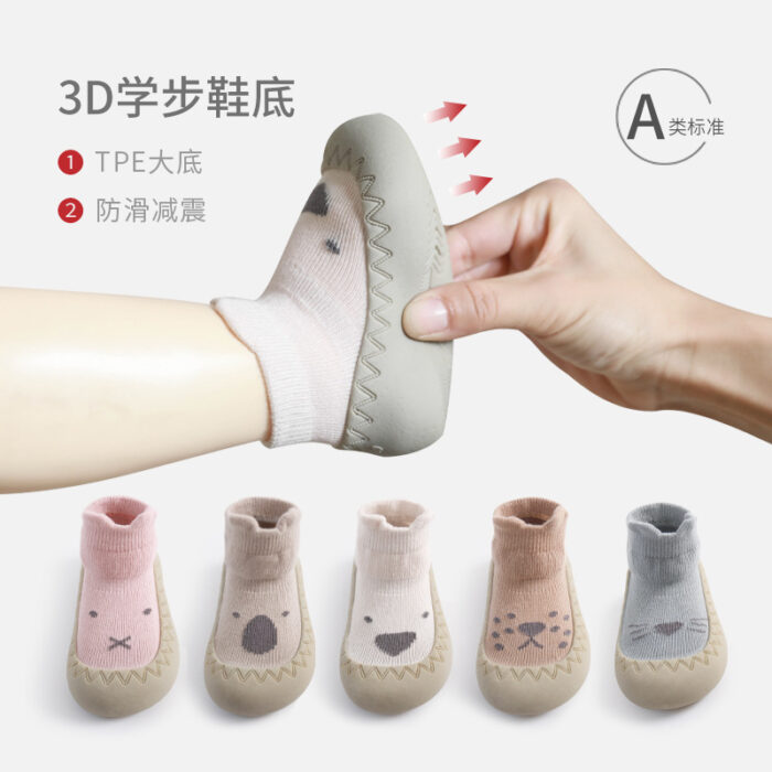 Spring And Summer New Baby Floor Shoes And Socks Rubber Sole Non-slip Newborn Toddler Shoes Children's Socks Men's And Women's Floor Shoes C30_7370213869 - Image 2